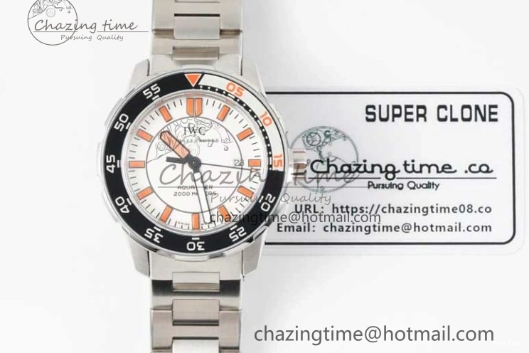 MIROTIME 0319 BestValue Aquatimer Automatic SS RSF 1:1 Best Edition White Orange Dial on SS Bracelet A 7072